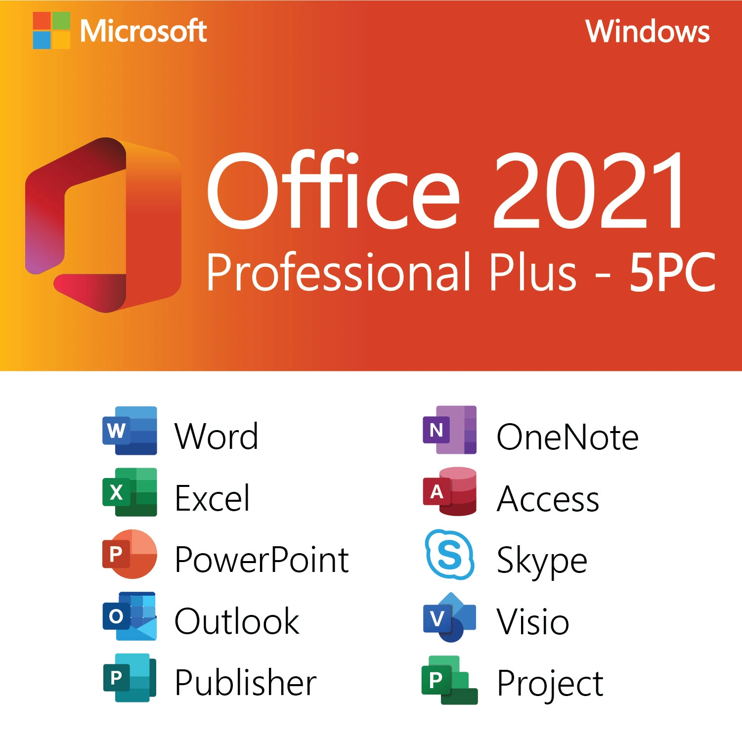 Microsoft Office 2021 Professional Plus 5PC - Lifetime License | OfficeGSM