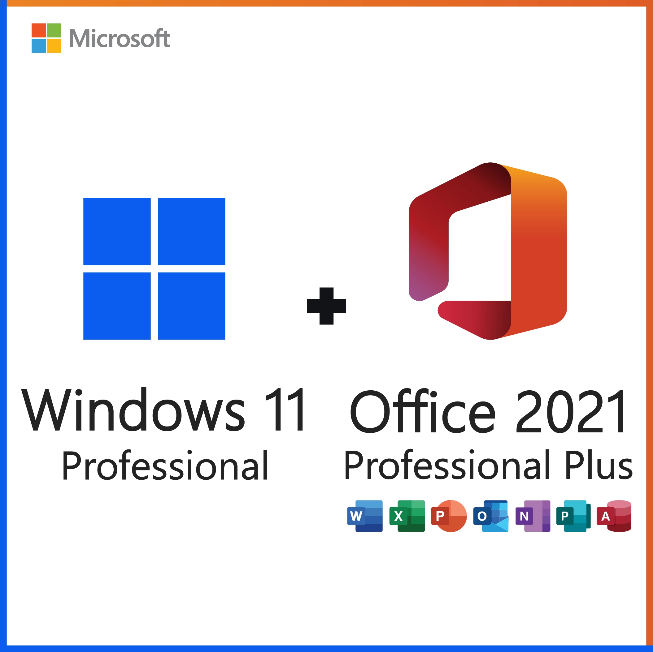 2011 Window Office Computer Microsoft Windows 11 Professional + Microsoft Office 2021 Professional ...